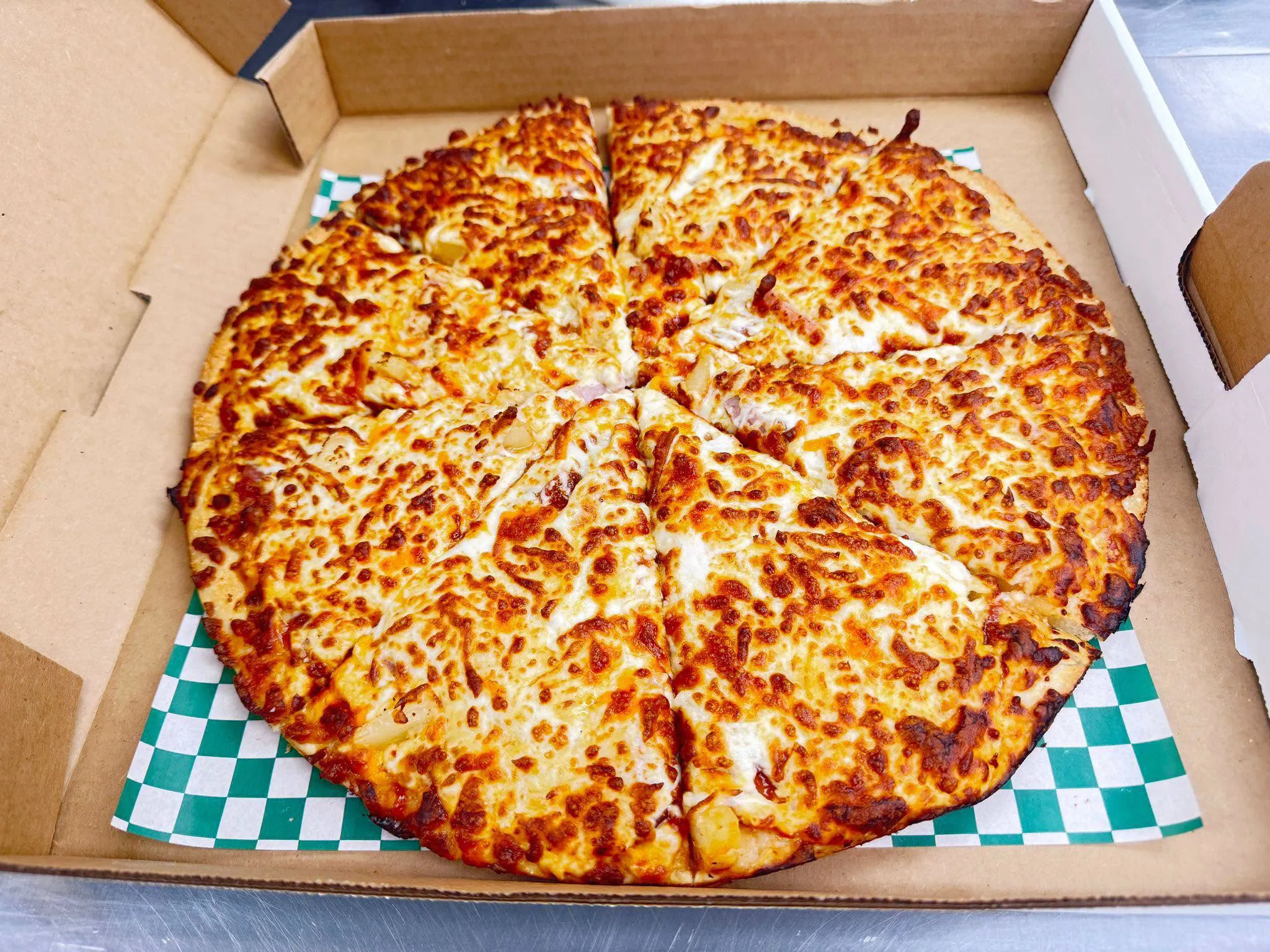 Ham & Pineapple Pizza at Lavish Pizza in La Ronge, SK
